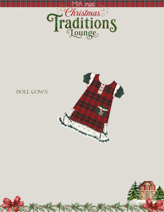 DOLL NIGHTGOWN [CHRISTMAS TRADITIONS) PREORDER