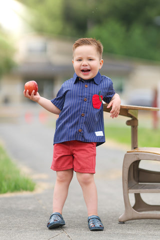 SCHOLAR BOYS SHIRT BRIGHT MINDS {BACK TO SCHOOL COLLECTION} PREORDER