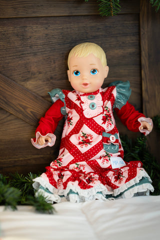 CHRISTMAS CAROL DOLL GOWN RTS