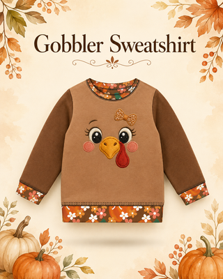 THANKSGIVING GOBBLE SWEATSHIRT {BUILD YOUR OWN PLAYSET THANKSGIVING} PREORDER