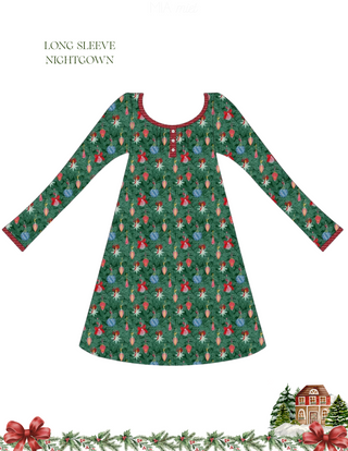 LONG SLEEVE NIGHTGOWN {TWAS THE NIGHT BEFORE CHRISTMAS} RTS