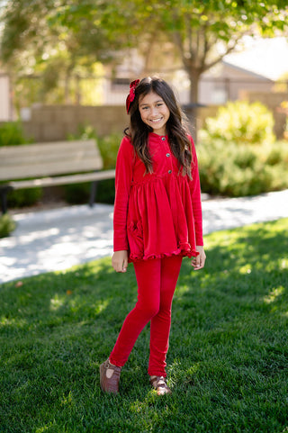 RED VELVET/POM CARDIGAN PRESALE