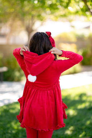 RED VELVET/POM CARDIGAN PRESALE