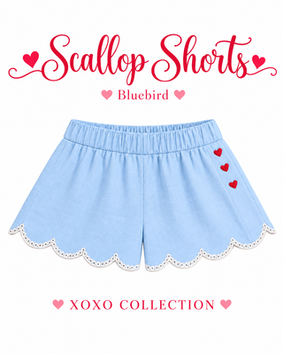 SCALLOP SHORTS {XOXO COLLECTION} PREORDER