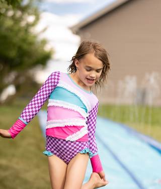 SUGAR RUSH RASHGUARD TWO PIECE  {Girly Pop} RTS
