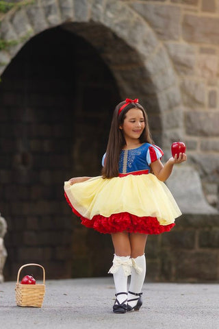 FAIREST- SNOW WHITE PETTICOAT DRESS & CAPE