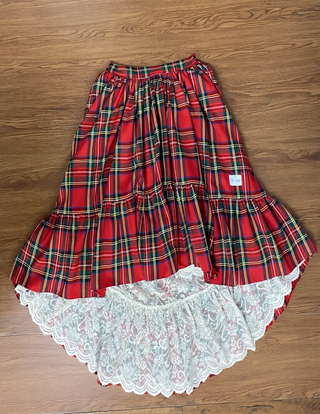 MOM HI LOW SKIRT {A ROYAL CHRISTMAS} RTS